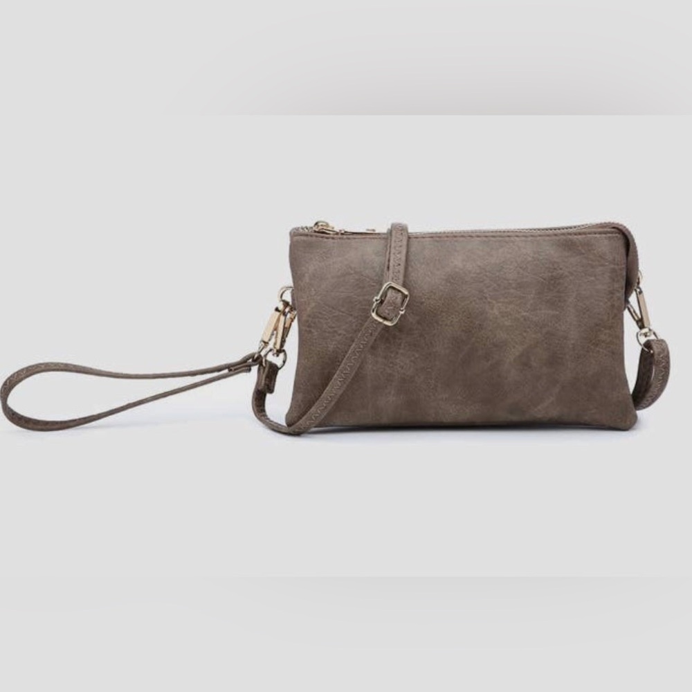 Chocolate Brown  JEN CO RILEY crossbody/Wristlet